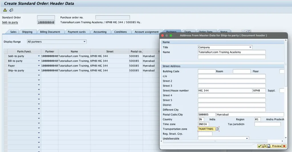 Determine Route Automatically into Sales Order in SAP
